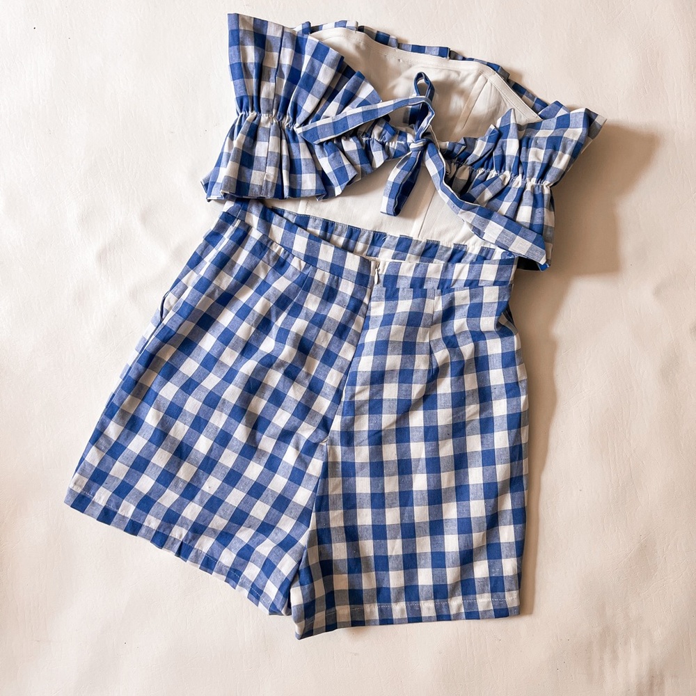 Gingham Ruffle Romper - Picture 5 of 7
